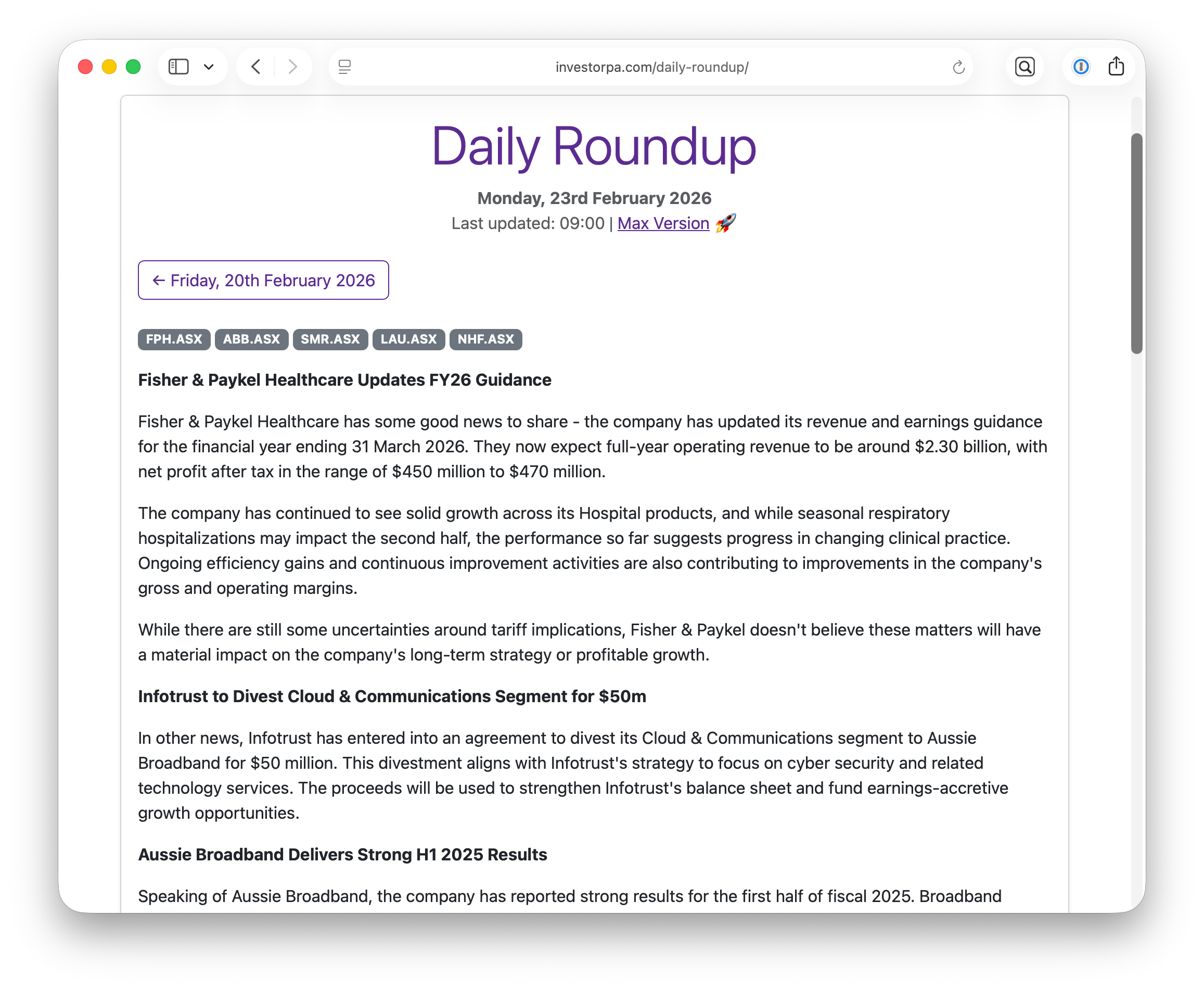 Daily Roundup — daily digest